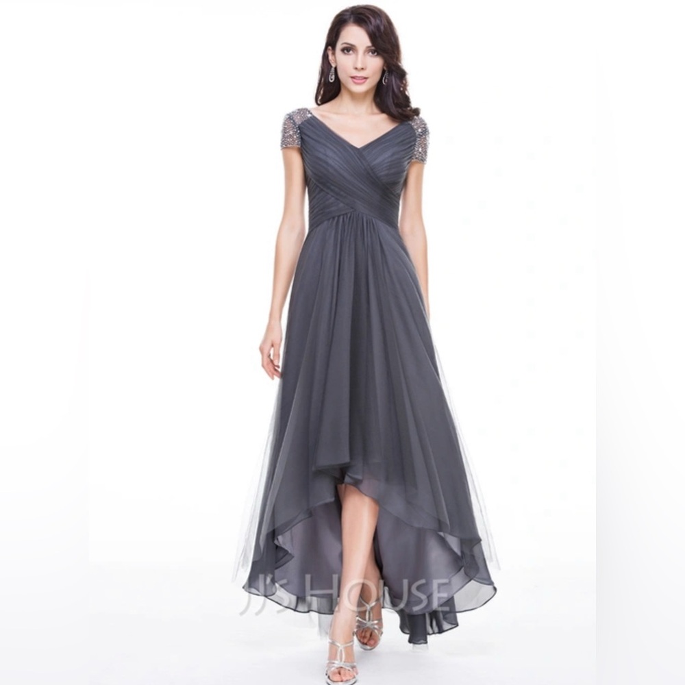 JJs House Charcoal High Low Dress